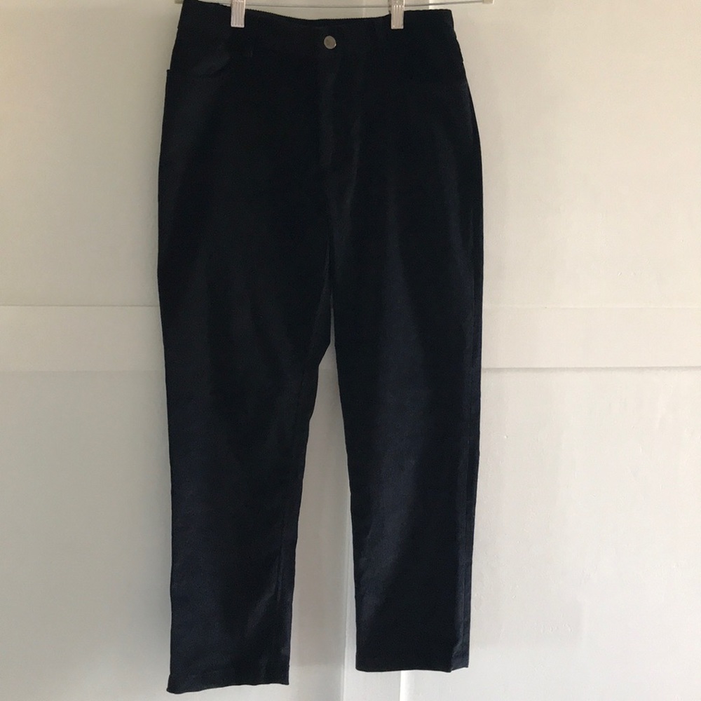 Jenni Kayne slim black corduroy pants.